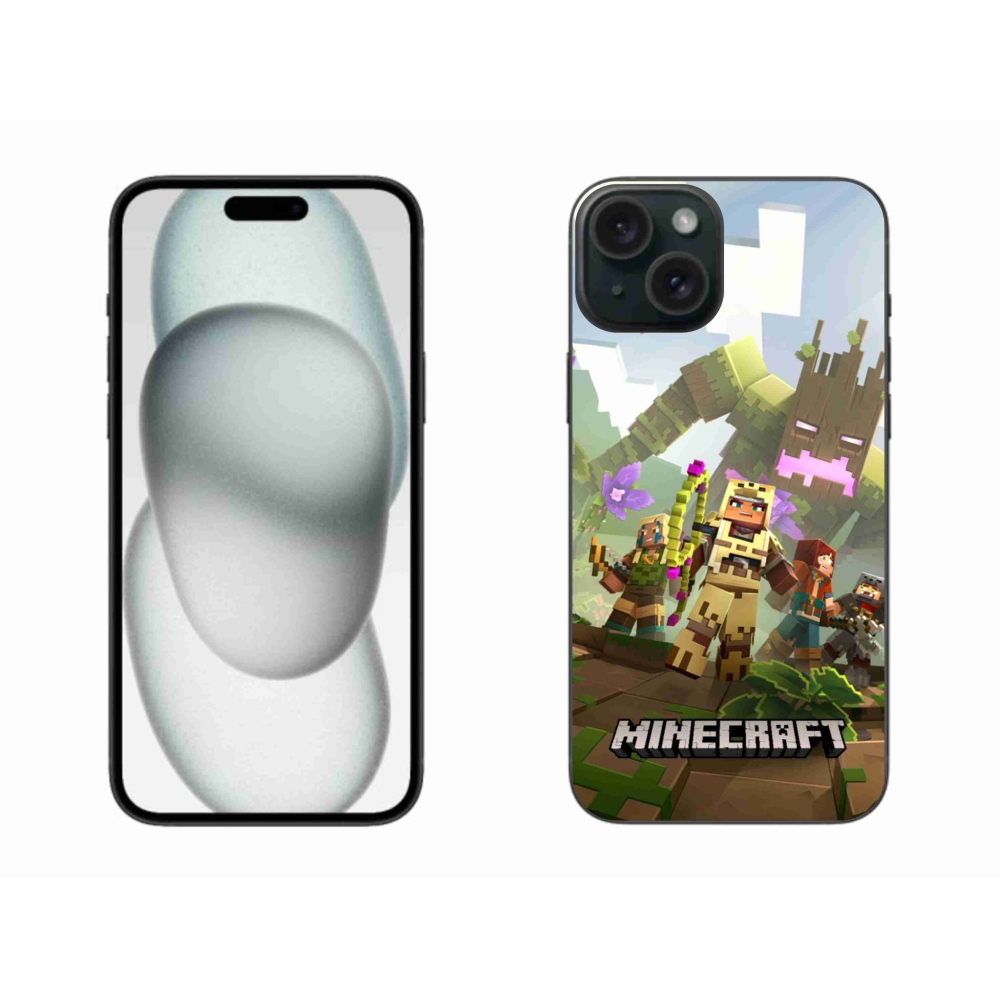 Gélový kryt mmCase na iPhone 15 Plus - minecraft 1