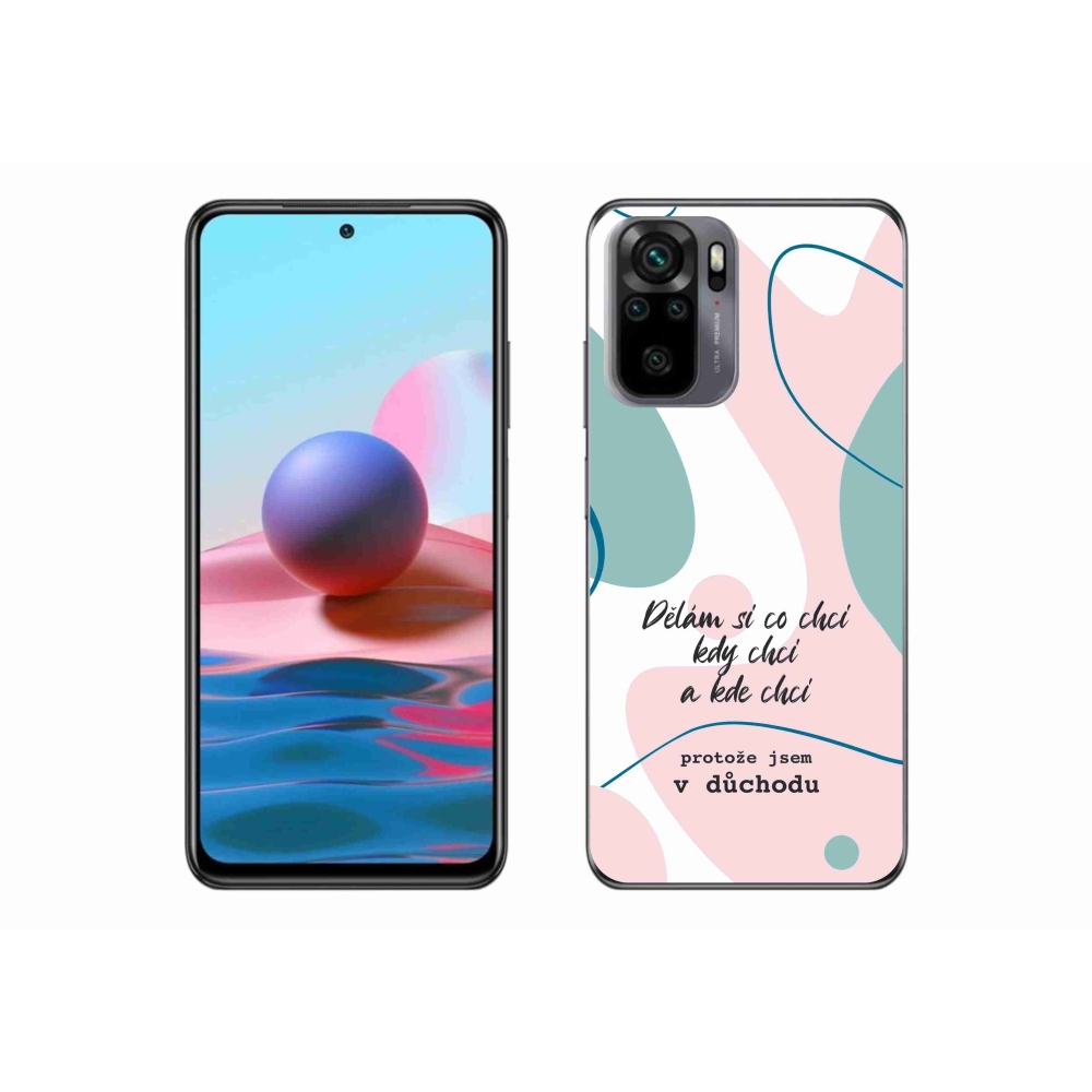 Gélový kryt mmCase na Xiaomi Redmi Note 10S - vtipný text 10 biele pozadie