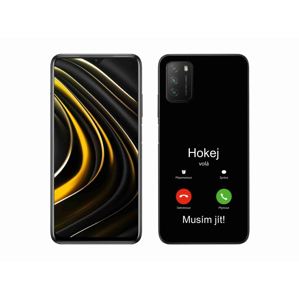 Gélový kryt mmCase na Xiaomi Poco M3 - hokej volá čierne pozadie