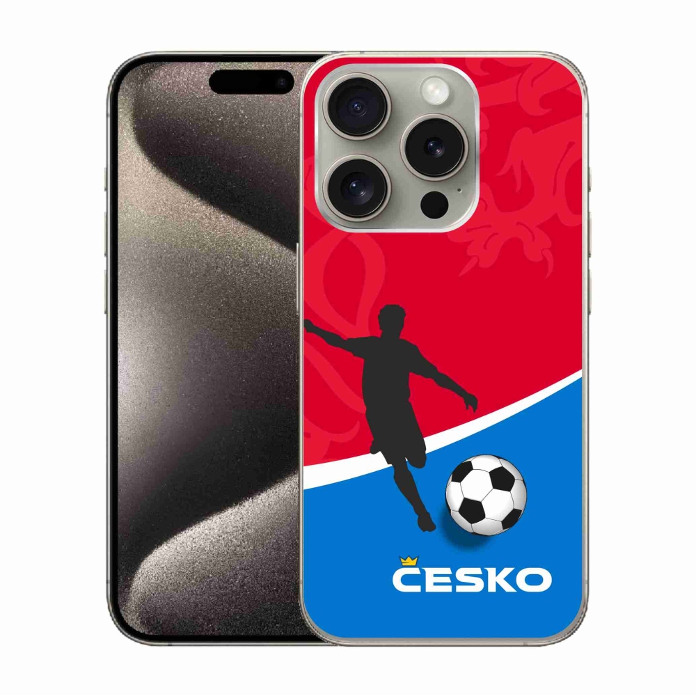 Gélový kryt mmCase na iPhone 15 Pro - futbal Česko
