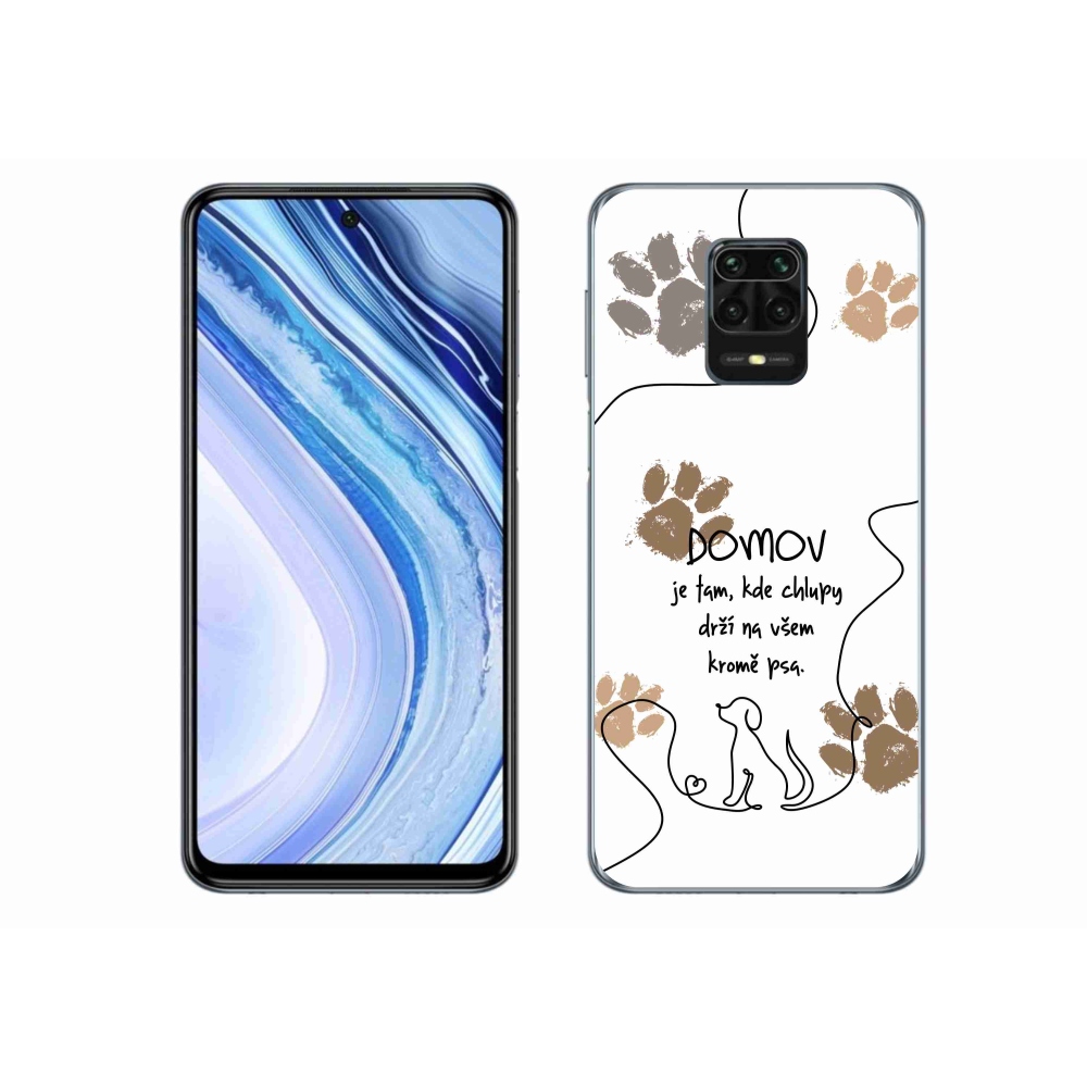 Gélový kryt mmCase na Xiaomi Redmi Note 9S - psí motív biele pozadie