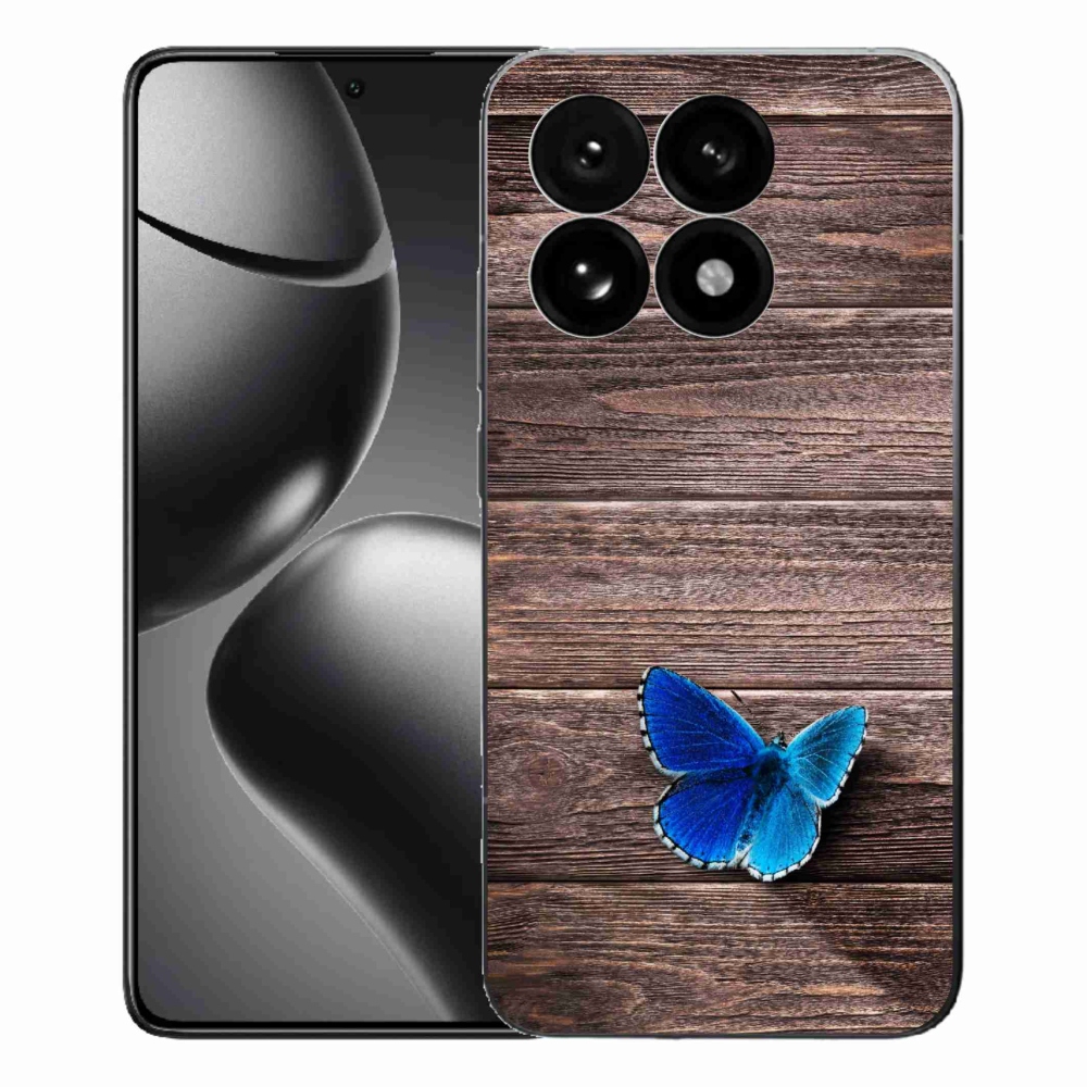 Gélový kryt mmCase na Xiaomi 15T - modrý motýľ 1