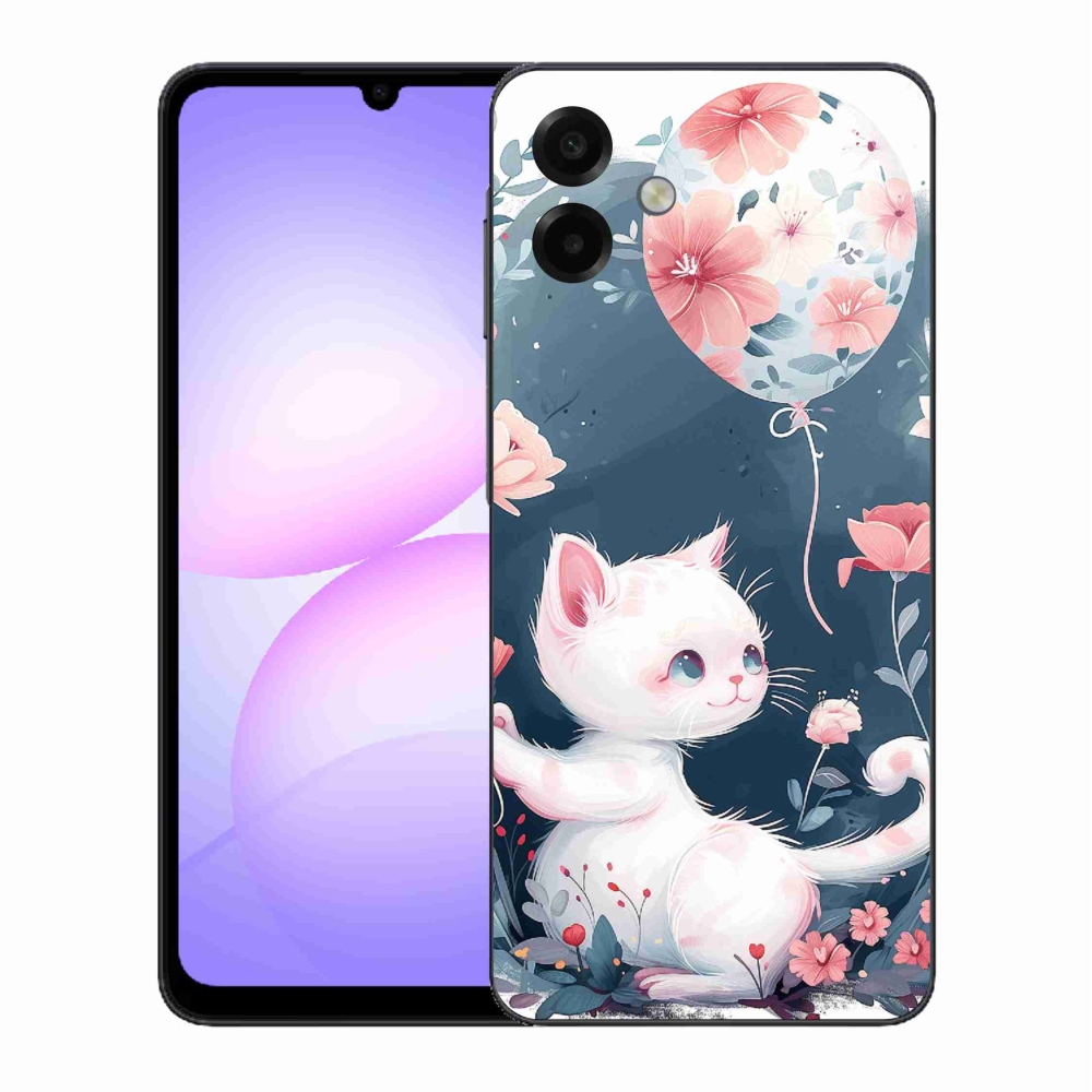 Gélový kryt mmCase na Samsung Galaxy A07 4G - mačiatko s balónikom