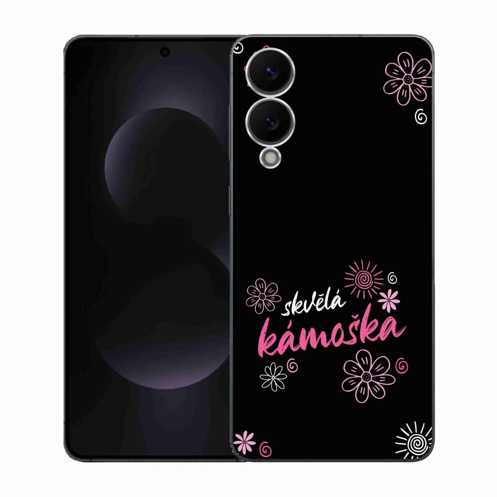 Gélový kryt mmCase na Samsung Galaxy S25 Edge - skvelá kamoška čierne pozadie