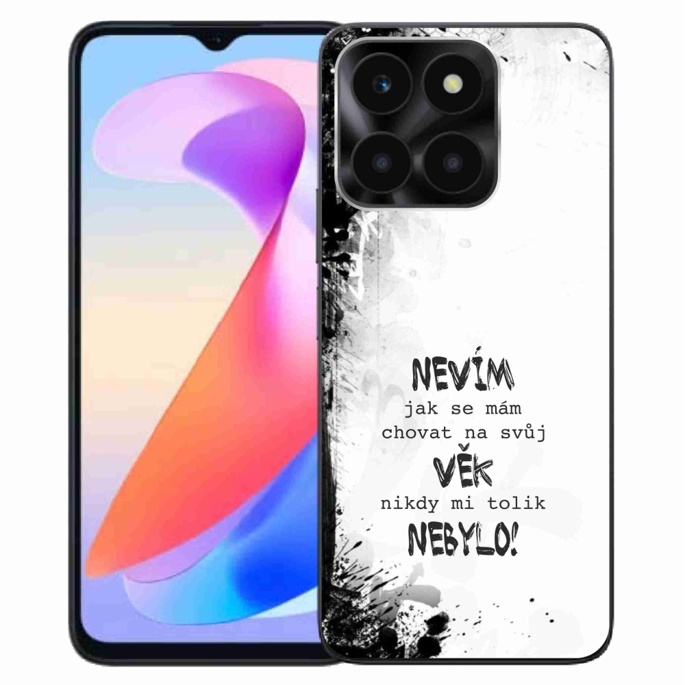 Gélový kryt mmCase na Honor X6a - vtipný text 14 biele pozadie