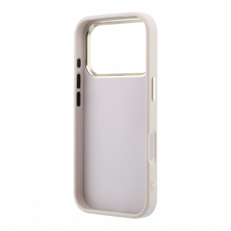 Guess PU 4G Strass Metal Logo zadný kryt pre iPhone 18 Pro Max ružový