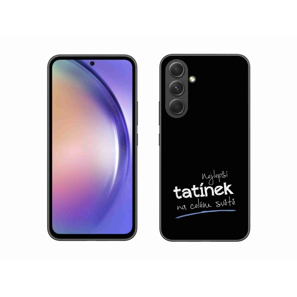 Gélový kryt mmCase na Samsung Galaxy A54 5G - najlepší otecko 4 čierne pozadie