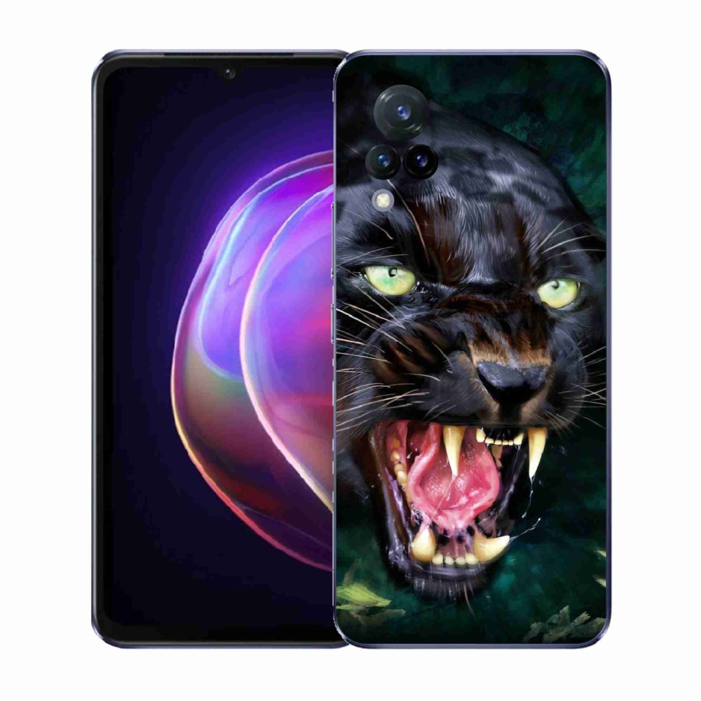 Gélový kryt mmCase na Vivo V21 4G/5G - rozzúrený čierny panter