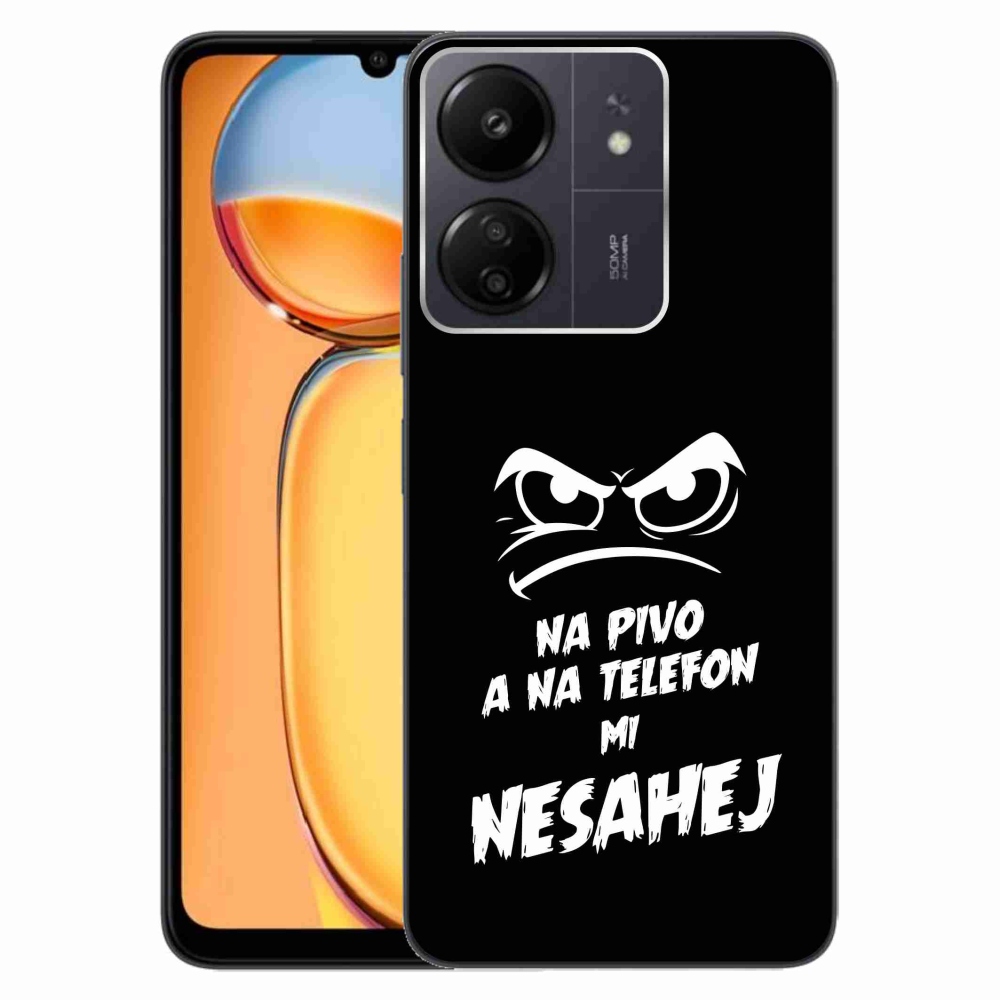 Gélový kryt mmCase na Xiaomi Poco C65/Redmi 13C - pivný motív 2 čierne pozadie