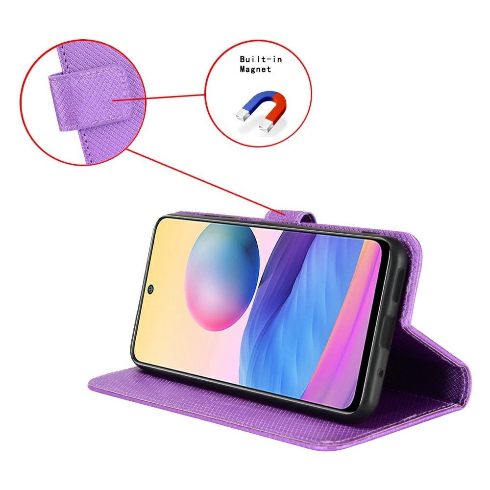 Diamond knižkové puzdro na Realme Note 70T - fialové