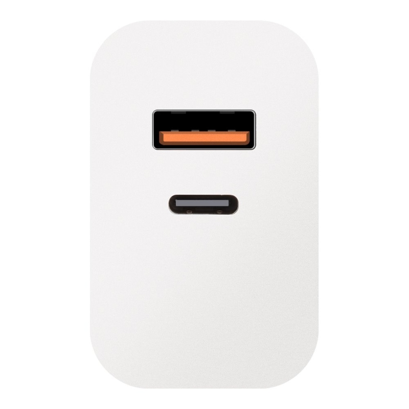 OBAL:ME Cestovná Nabíjačka USB-A + USB-C 25W White