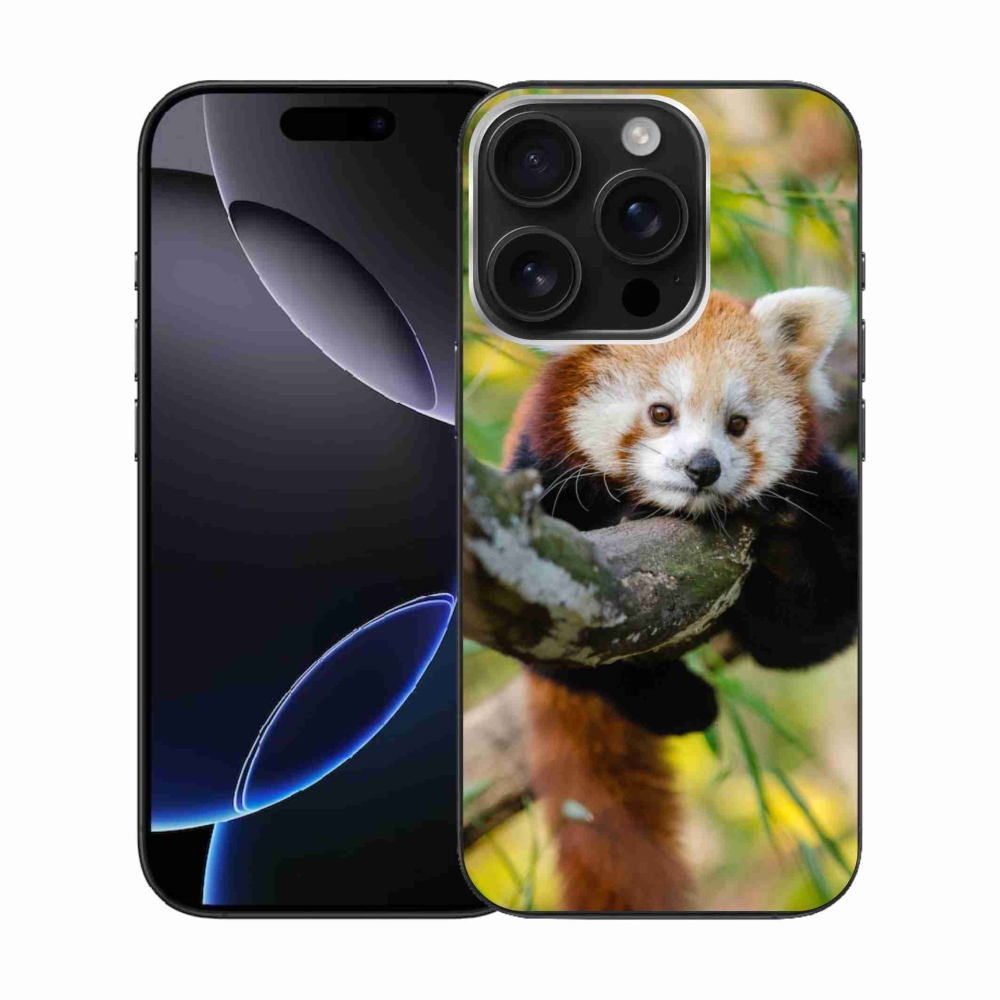 Gélový kryt mmCase na iPhone 16 Pro - panda červená