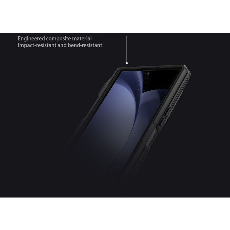 Nillkin CamShield Prop Magnetic Pen Slot (Transp. Lens) Zadný kryt pre Samsung Galaxy Z Fold 8 Ultra, priehľadný, čierny