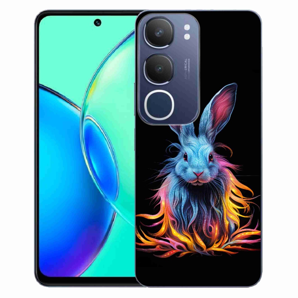 Gélový kryt mmCase na Vivo Y19s - abstraktný zajac