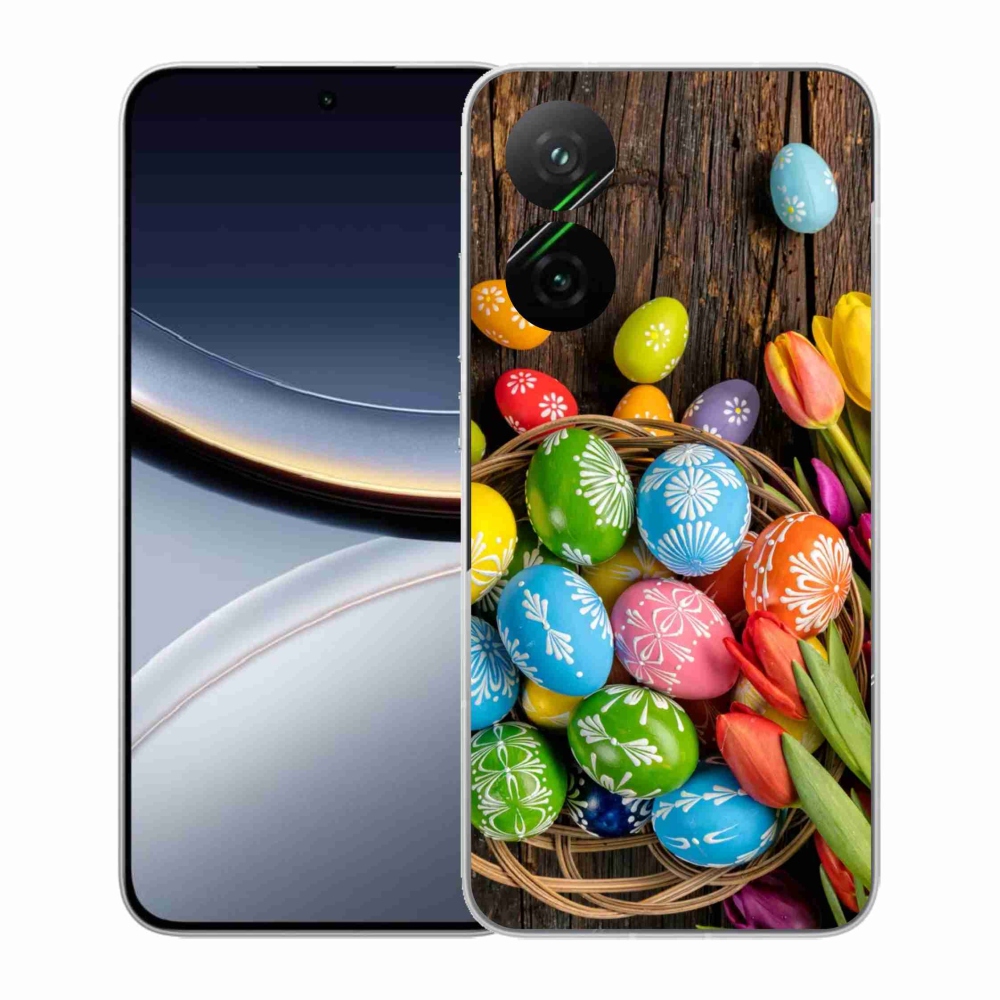 Gélový kryt mmCase na Xiaomi Poco F7 5G - veľkonočné vajíčka