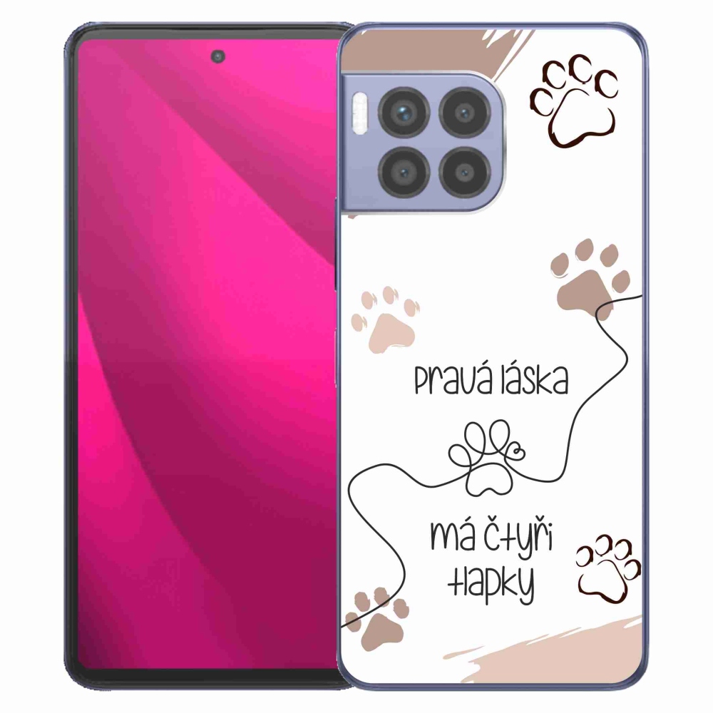 Gélový kryt mmCase na T-Mobile T Phone 2 Pro - psí motív 1 biele pozadie