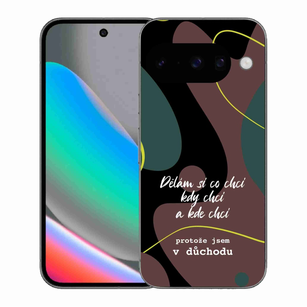 Gélový kryt mmCase na Google Pixel 10 - vtipný text 10 čierne pozadie