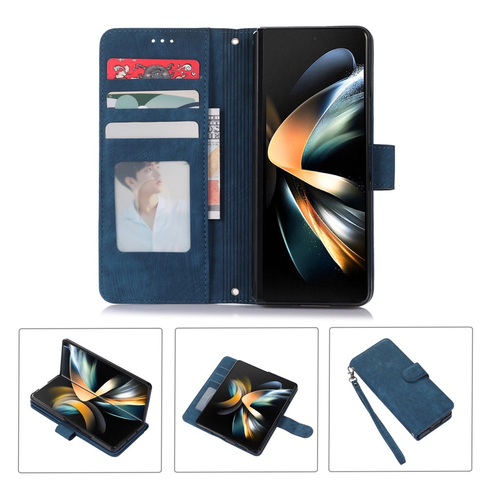 Wallet knižkové púzdro na Samsung Galaxy Z Fold5 5G - modré