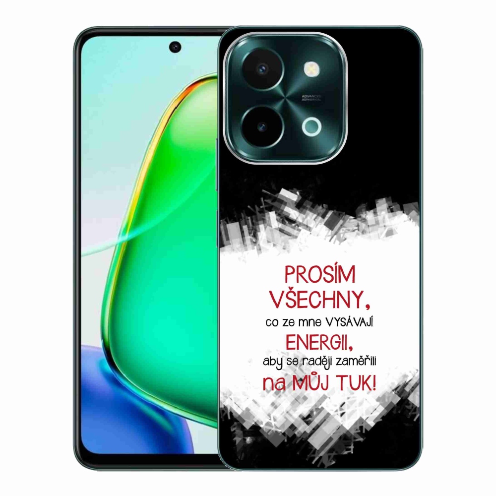 Gélový kryt mmCase na Vivo Y28 - vtipný text 1 červený