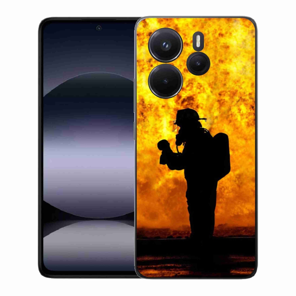 Gélový kryt mmCase na Xiaomi Redmi Note 14 - hasič