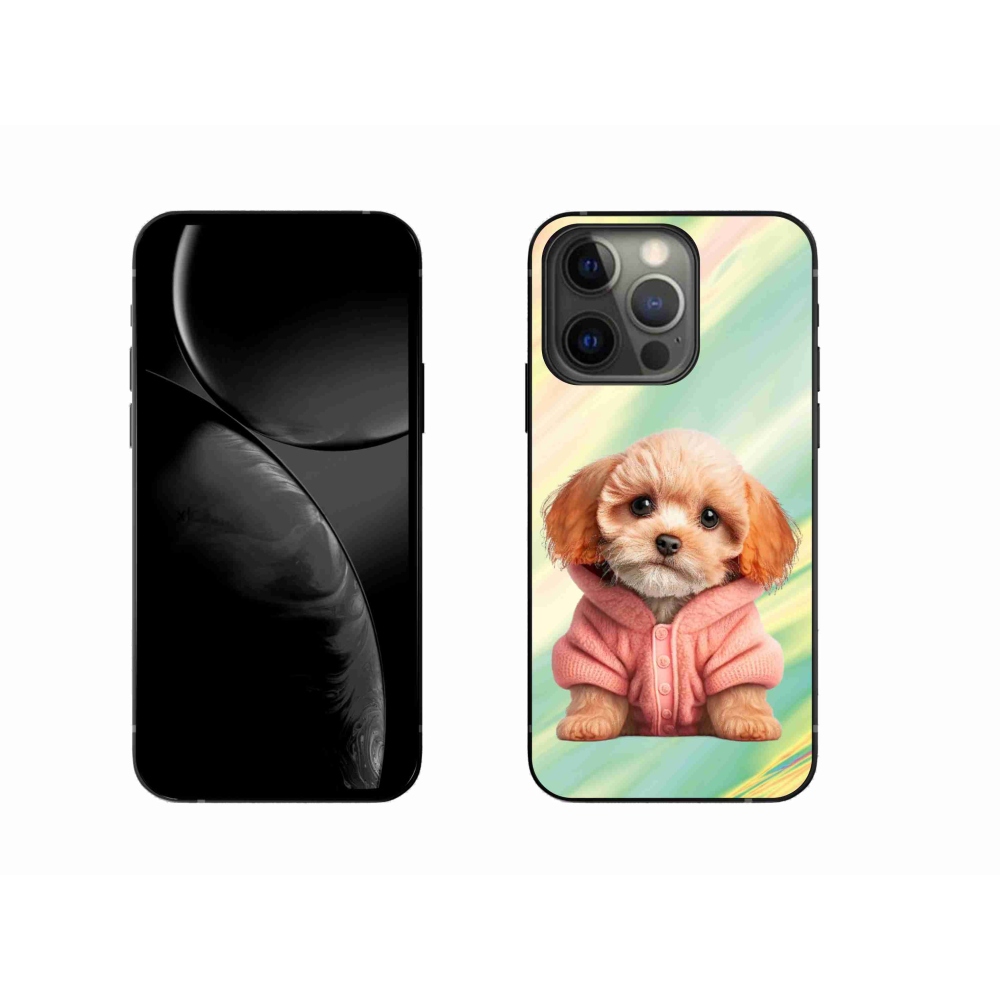 Gélový kryt mmCase na iPhone 13 Pro - šteňa vo svetri