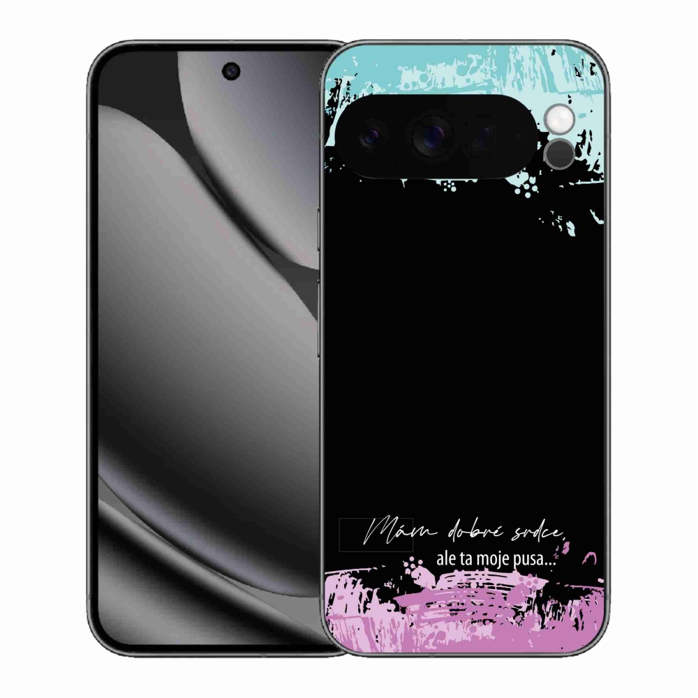 Gélový kryt mmCase na Google Pixel 10 Pro XL - vtipný text 3 čierne pozadie