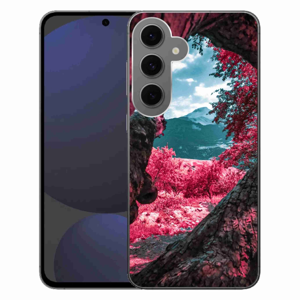 Gélový kryt mmCase na Samsung Galaxy S24 FE - výhľad na hory