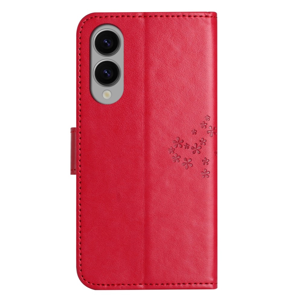 Tree knižkové púzdro na Samsung Galaxy S25 Edge - červené