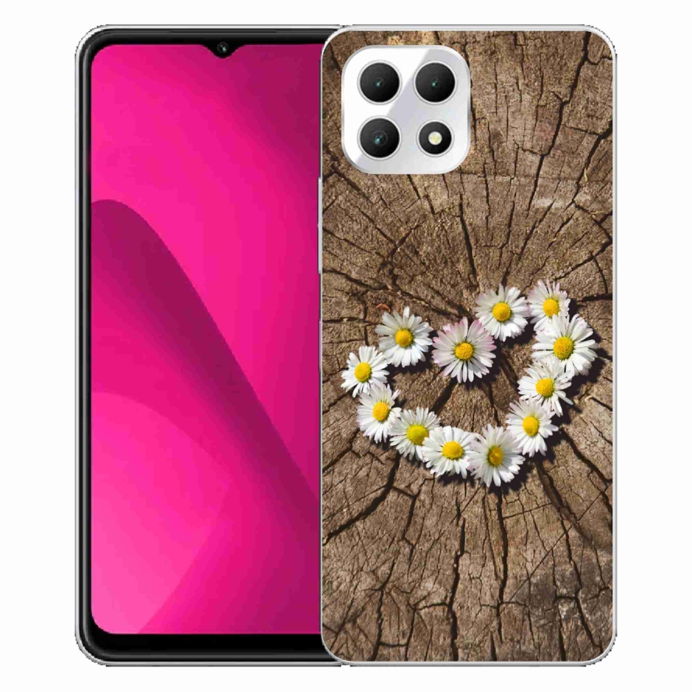 Gélový kryt mmCase na T-Mobile T Phone 2 - srdce z margaréty