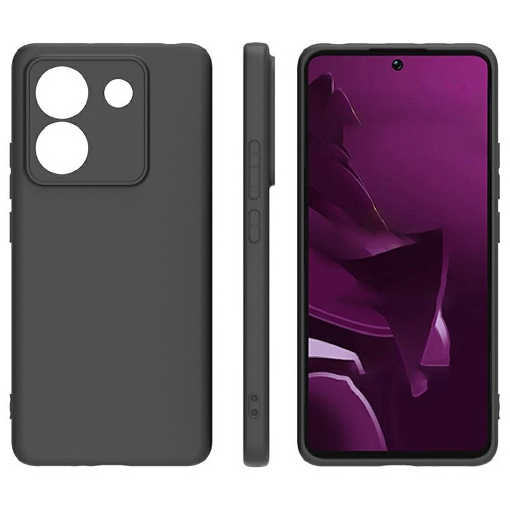 Matný gélový obal na Xiaomi Poco M7 Pro 5G - čierny