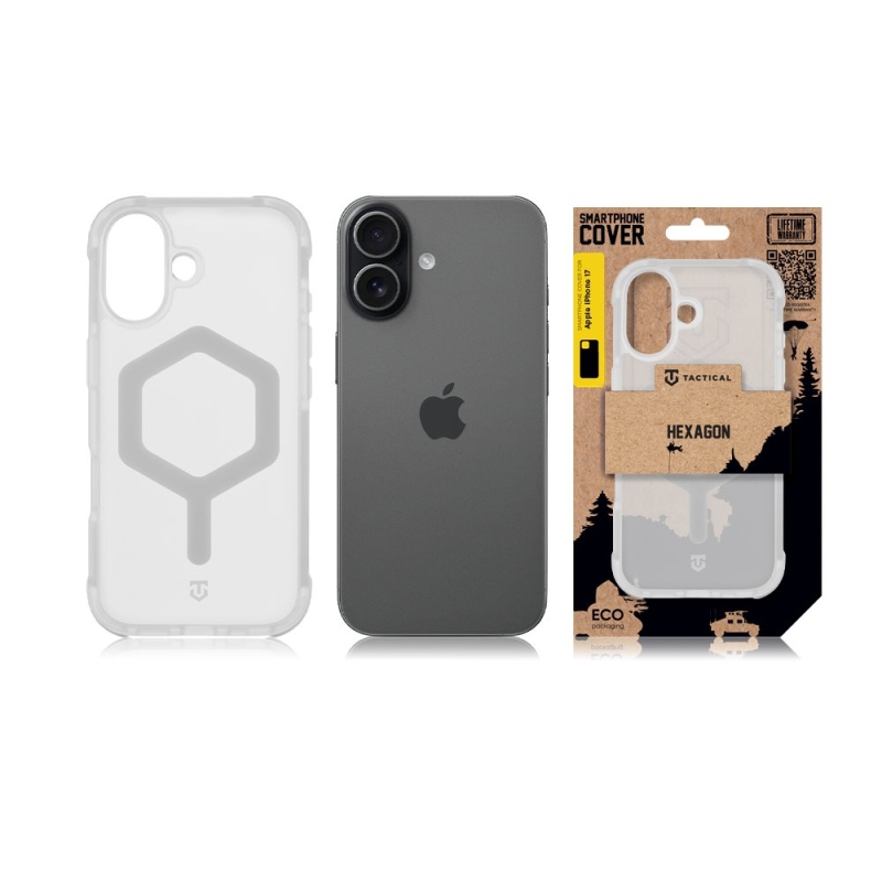 Taktický kryt MagForce Hexagon pre Apple iPhone 17 T-White