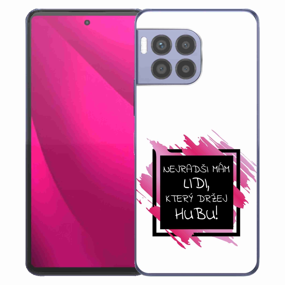 Gélový kryt mmCase na T-Mobile T Phone 2 Pro - vtipný text 7 čiernobiele pozadie