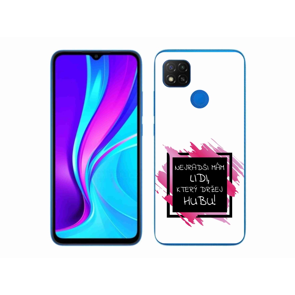 Gélový kryt mmCase na Xiaomi Redmi 9C - vtipný text 7 čiernobiele pozadie