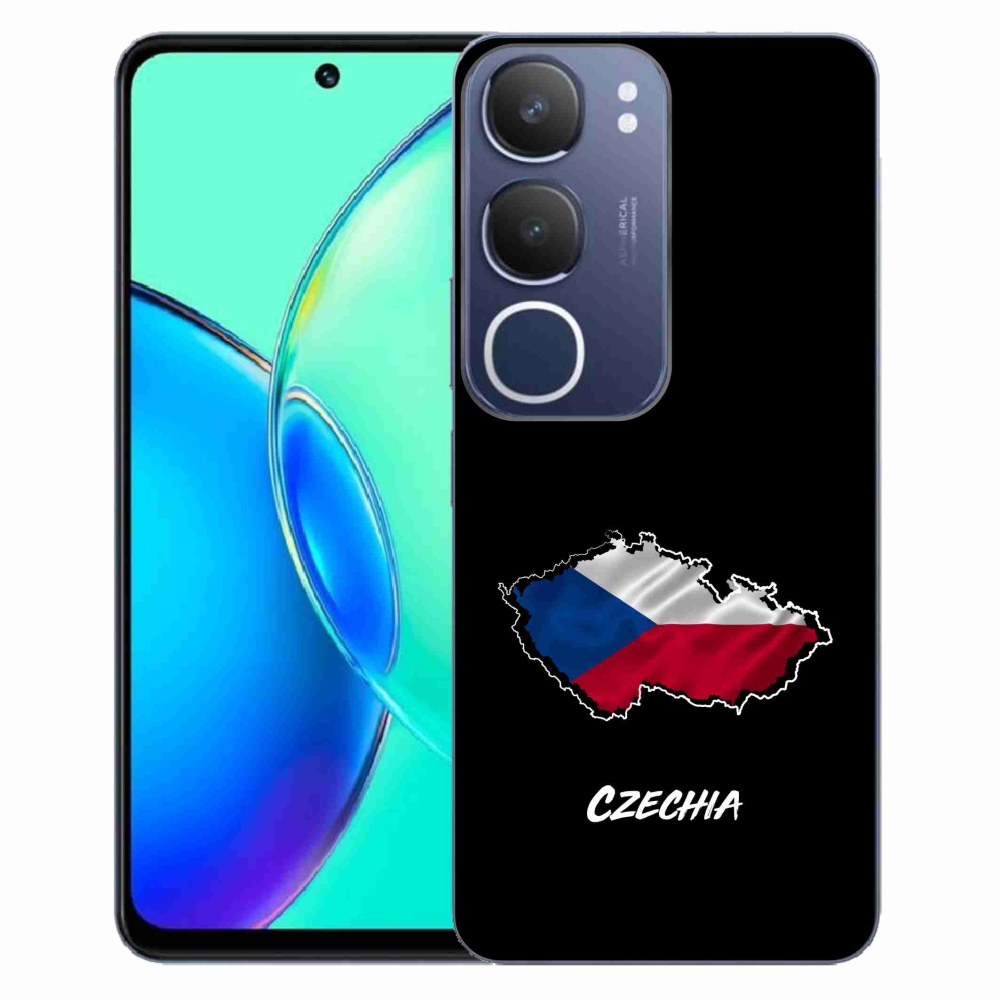 Gélový kryt mmCase na Vivo Y19s - Czechia čierne pozadie
