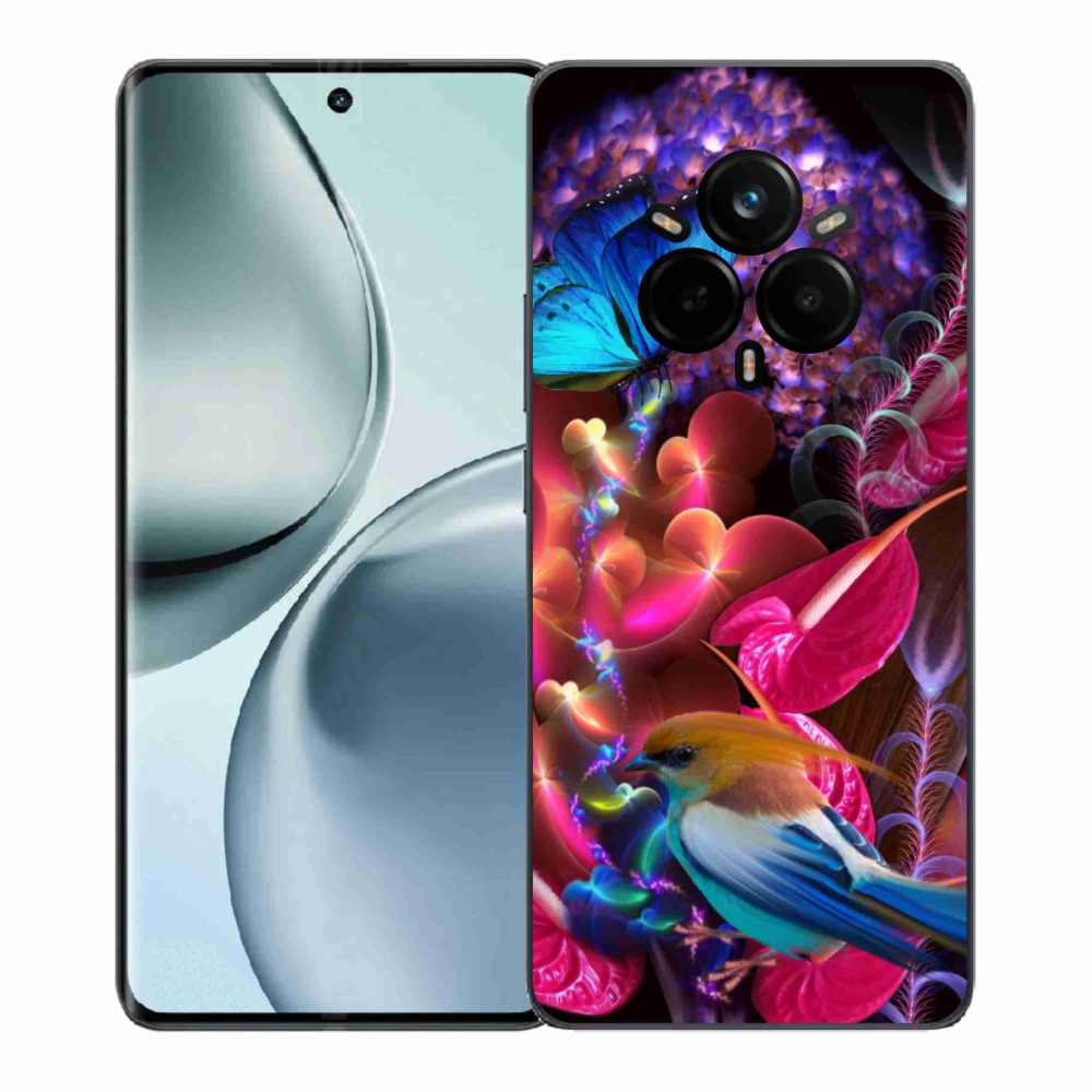 Gélový kryt mmCase na Realme 14 Pro+ 5G - farebné kvety