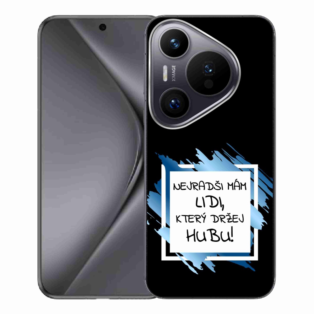 Gélový kryt mmCase na Huawei Pura 70 Pro - vtipný text 7 bieločierne pozadie