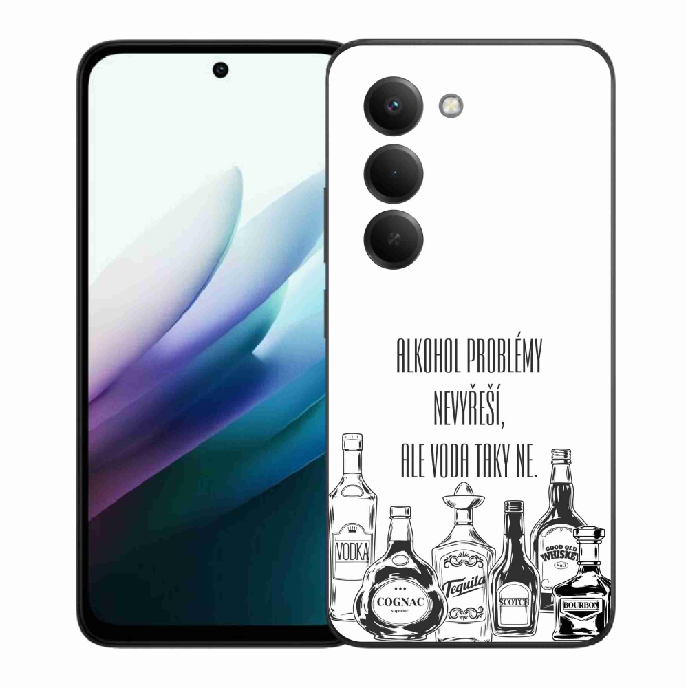 Gélový kryt mmCase na Xiaomi Redmi 15 4G/5G (171mm) - vtipný text biele pozadie