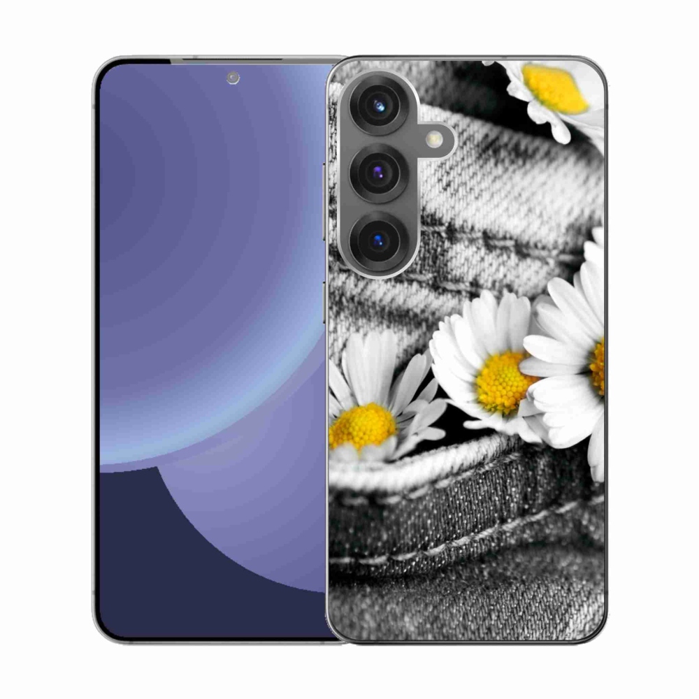 Gélový kryt mmCase na Samsung Galaxy S25 - margaréty