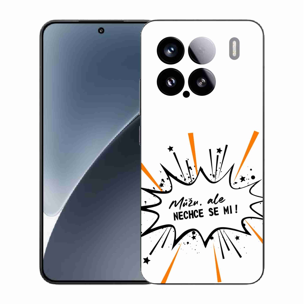 Gélový kryt mmCase na Xiaomi 15 - vtipný text 11 biele pozadie