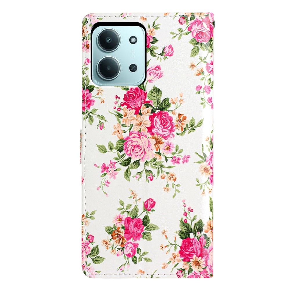 Unique knižkové púzdro na Xiaomi Redmi 15C 4G/5G (173mm) - červené kvety