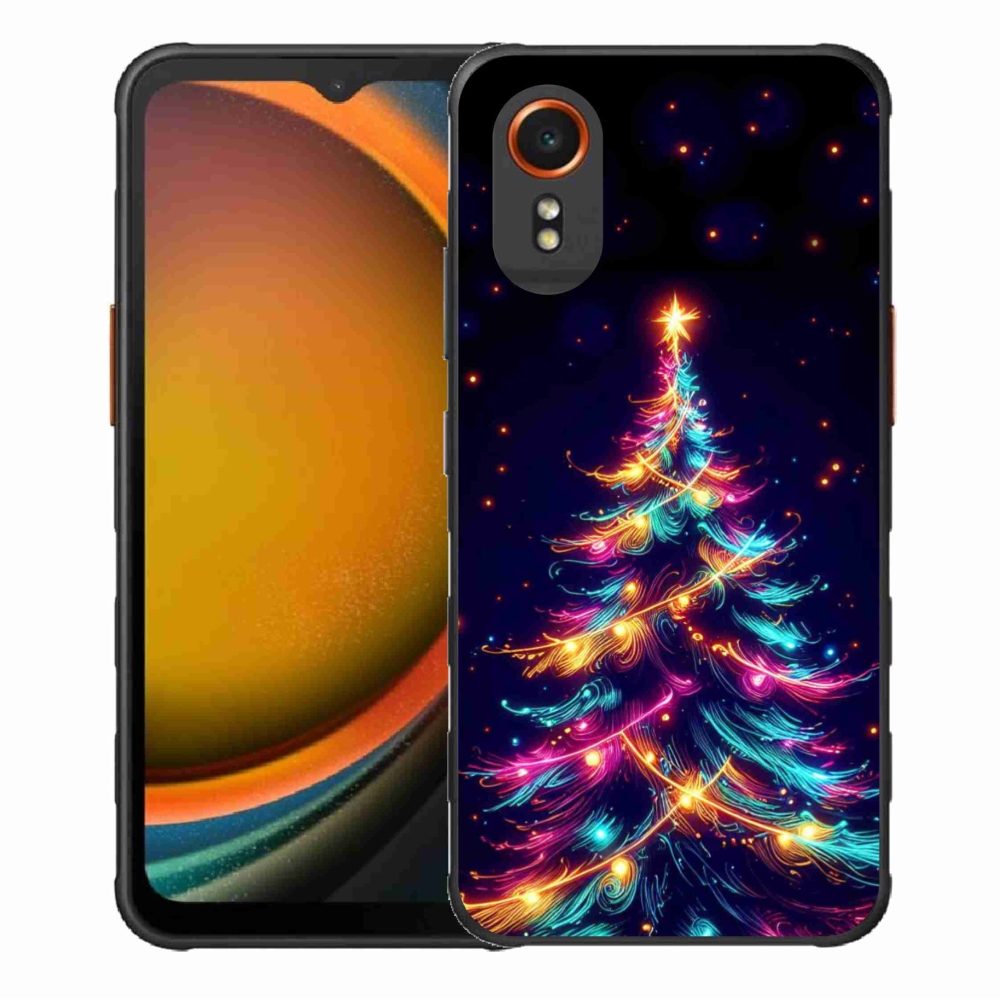 Gélový kryt mmCase na Samsung Galaxy Xcover 7 - neónový vianočný stromček