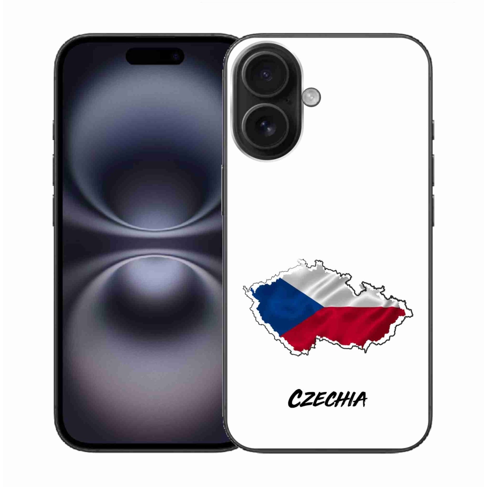 Gélový kryt mmCase na iPhone 16 - Czechia biele pozadie