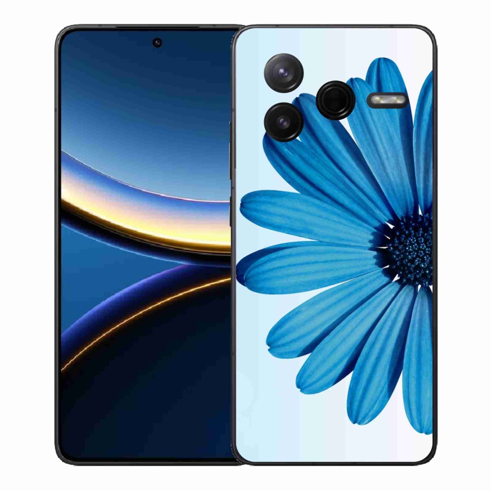 Gélový kryt mmCase na Xiaomi Poco F7 Pro - modrá margaréta