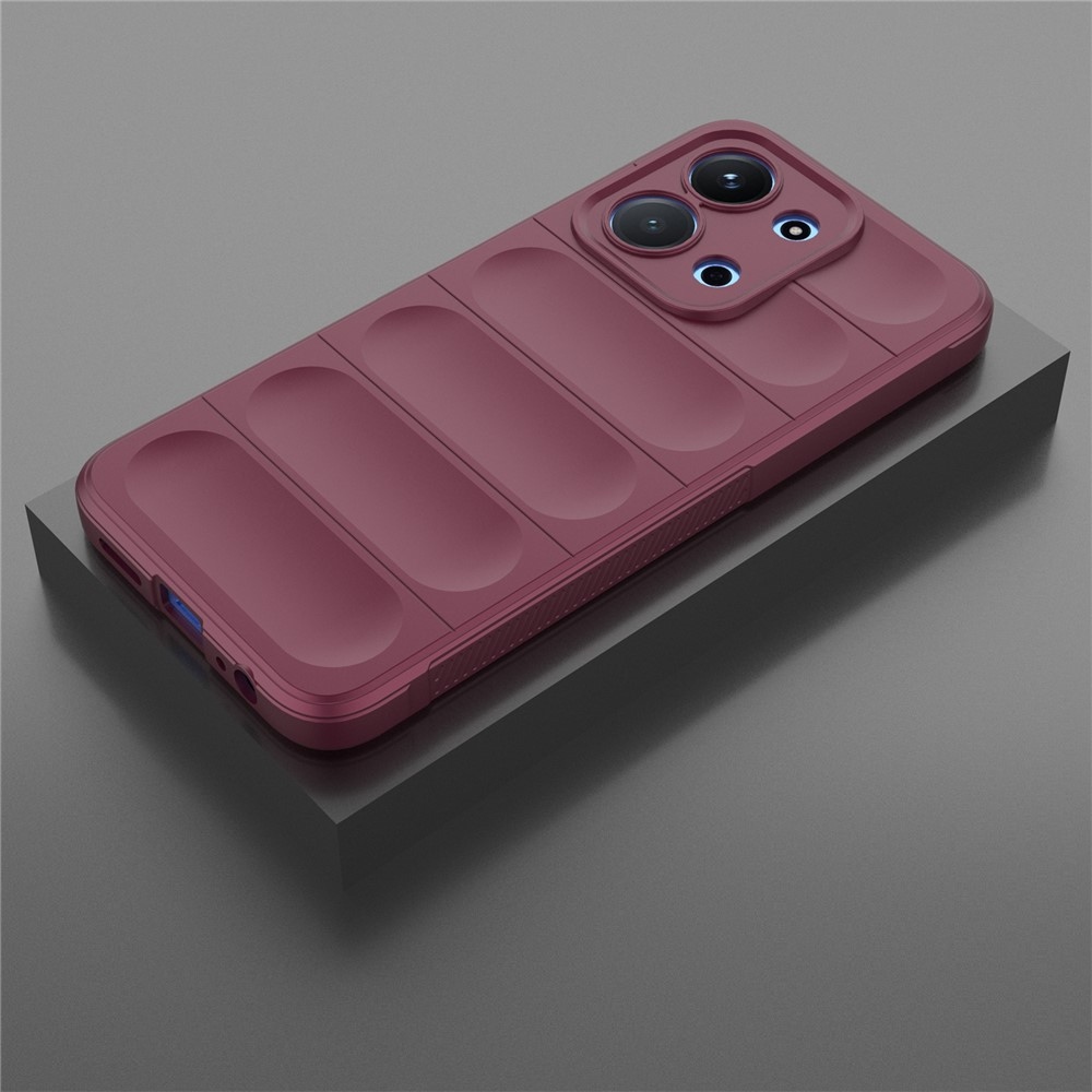 Rugg odolný gélový obal na Xiaomi Redmi 15C 4G (171mm)/Poco C85 4G (171mm) - vínový