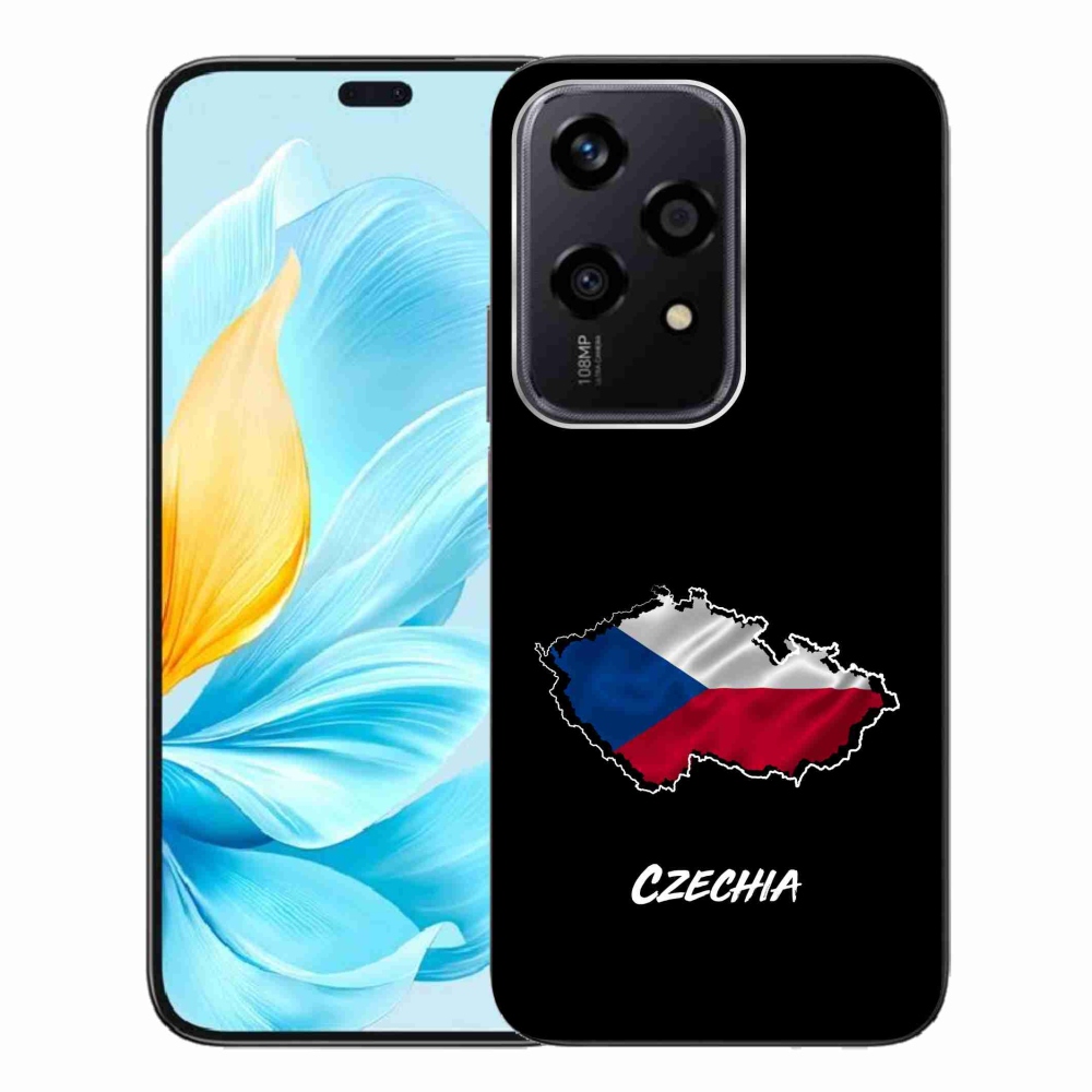 Gélový kryt mmCase na Honor 200 Lite 5G - Czechia čierne pozadie