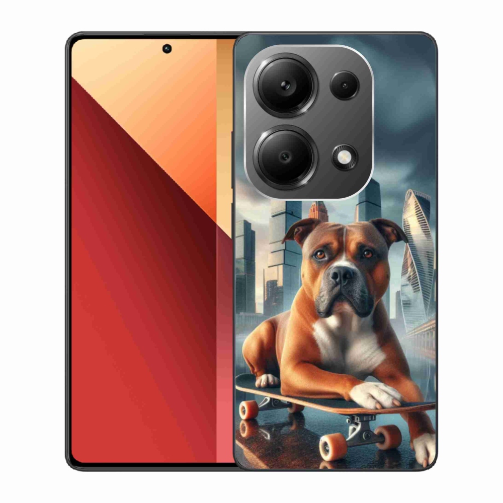 Gélový kryt mmCase na Xiaomi Redmi Note 13 Pro 4G/Poco M6 Pro - pes na skateboarde