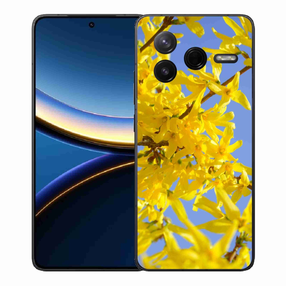 Gélový kryt mmCase na Xiaomi Poco F7 Pro - žlté kvety