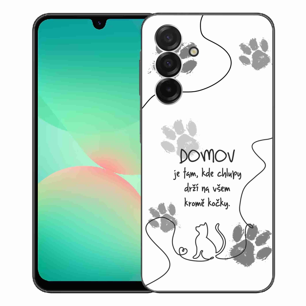 Gélový kryt mmCase na Samsung Galaxy A26 5G - mačacie motív biele pozadie