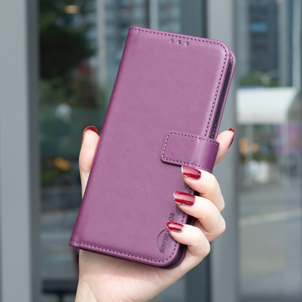 BNF knižkové púzdro na Samsung Galaxy S25 Edge - tmavofialové