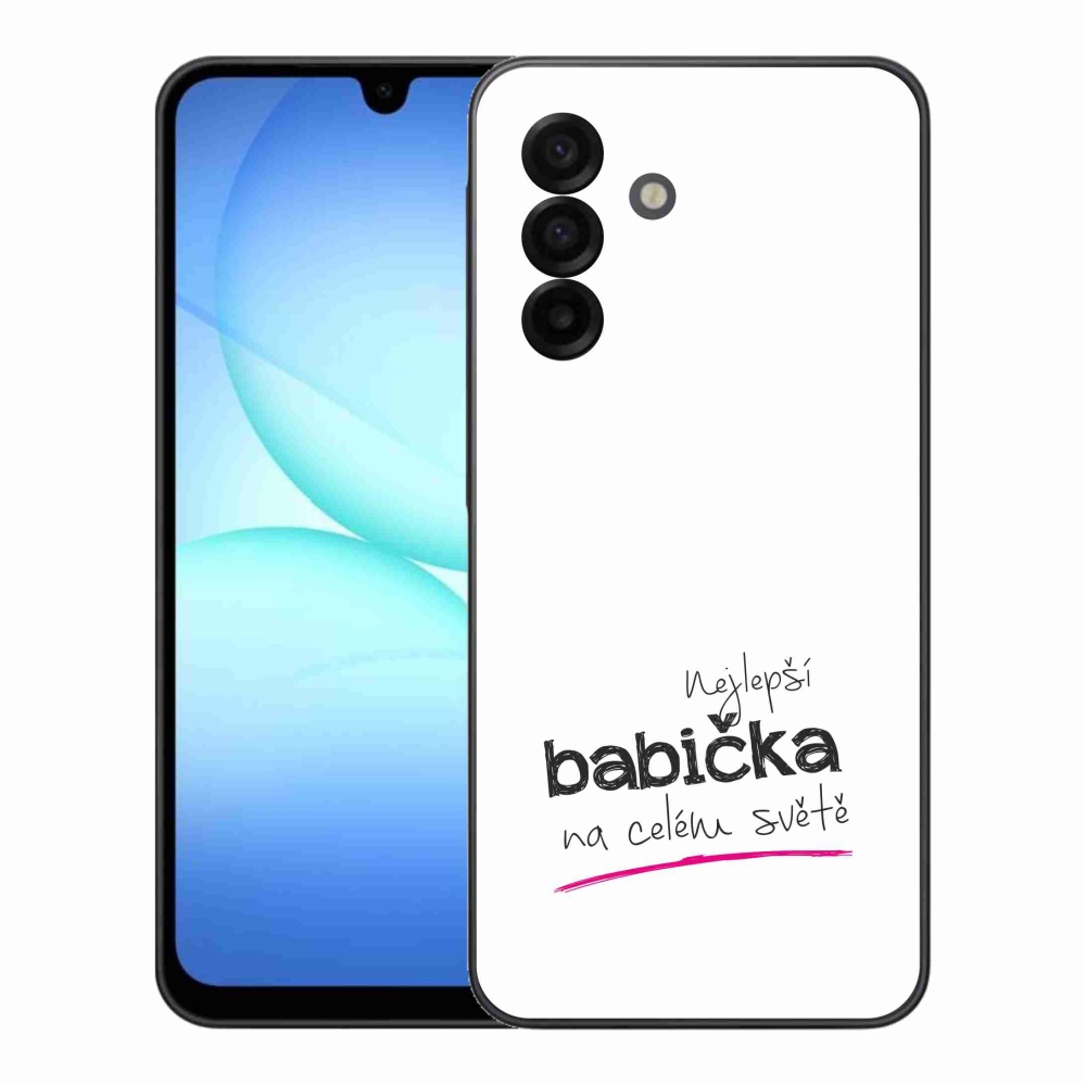 Gélový kryt mmCase na Samsung Galaxy A17 4G/5G - najlepšia babička 4 biele pozadie